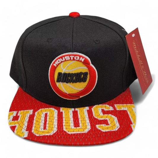 Men's Mitchell & Ness NBA Snapshot Snapback Hwc Rockets - Black-Red