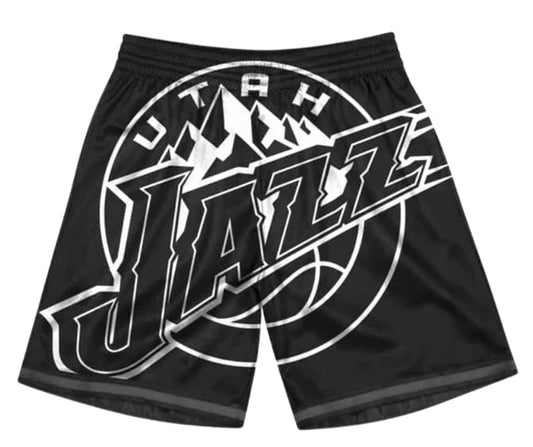 Mitchell & Ness Men's NBA Big Face 3.0 Fashion Shorts Jazz