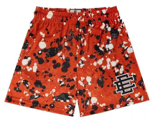Eric Emanuel Men's Ee Basic Short Orange Splatter
