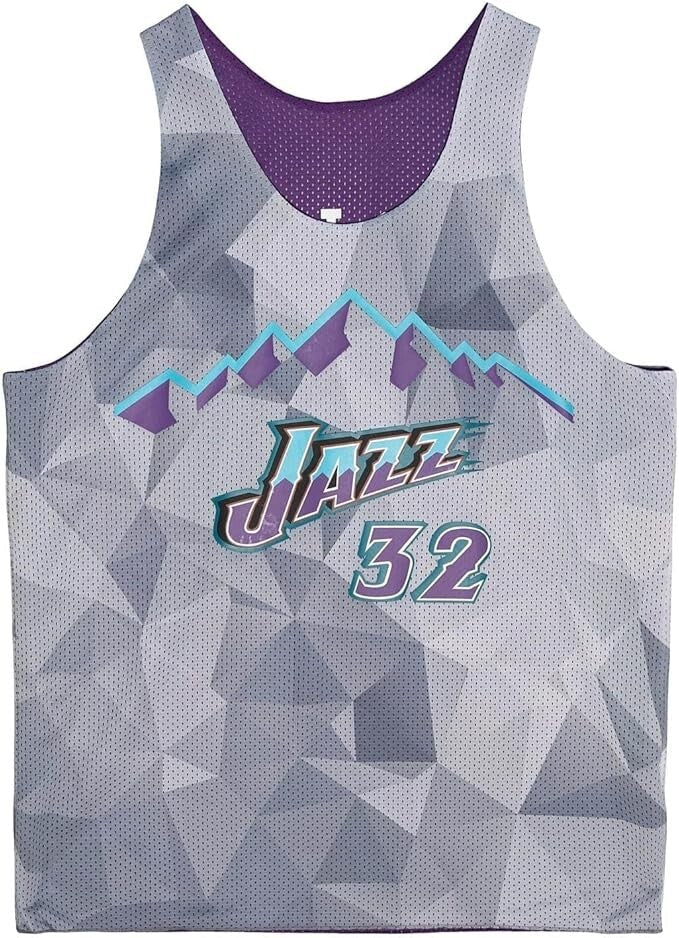 Mitchell & Ness Men's Reversible Mesh Tank Jazz Karl Malone Tank Tops
