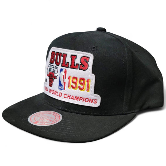 Men's Mitchell & Ness NBA 1991 Finals 30Th Anniversary Snapback Bulls - Black