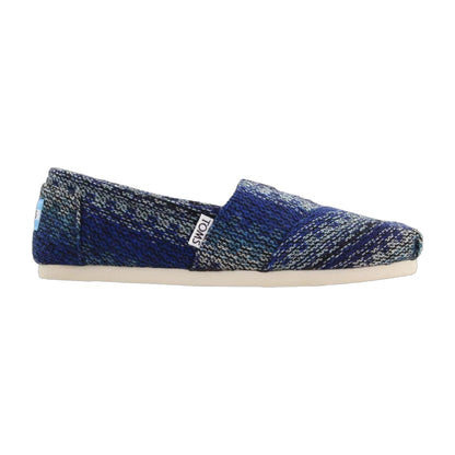 Toms Women's Alpargata Sneakers - Blue Stripe Woven Shrlg