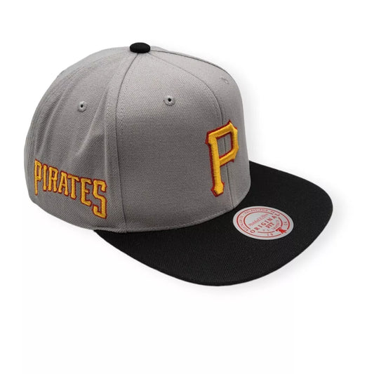 Men's Mitchell & Ness MLB Away Snapback Coop Pirates