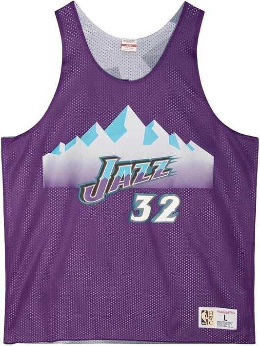 Mitchell & Ness Men's Reversible Mesh Tank Jazz Karl Malone Tank Tops