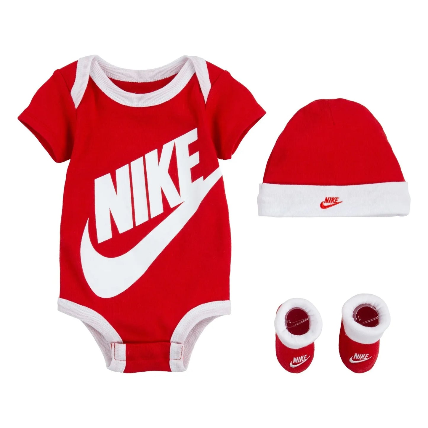 Nike Baby Bodysuit, Hat And Booties 3-Pc Box Set Hats