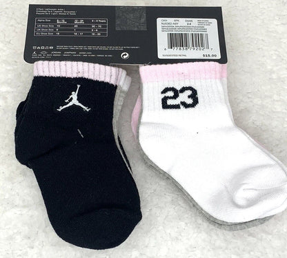 Nike Toddlers Air Jordan 6 Pack Ankle Socks 12/24 Month Socks