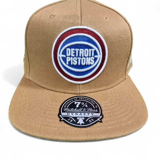 Men's Mitchell & Ness NBA Sand And Sky Fitted Hwc Pistons