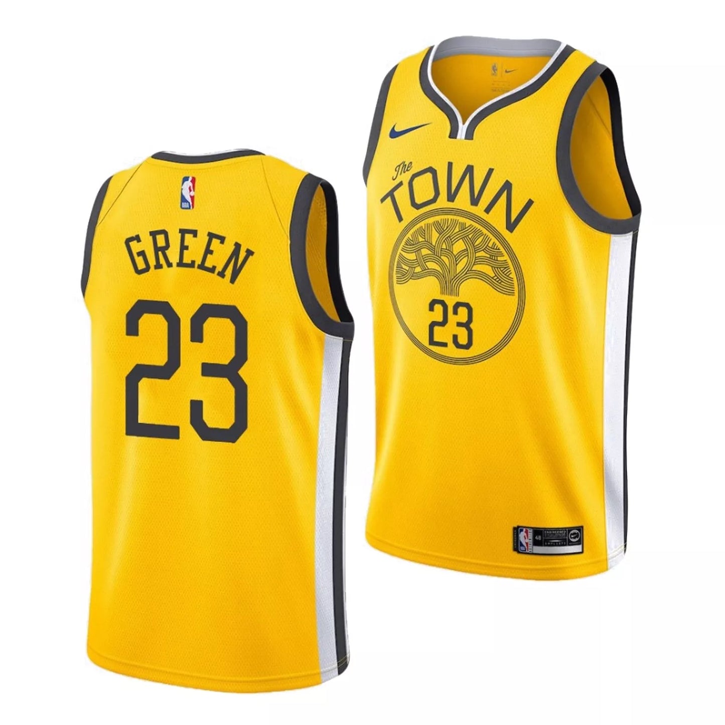 Nike Men's NBA Gs Warriors 23 Draymond Green Jersey Swingman Earned Edition
