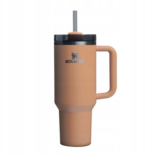 Stanley Quencher H2.0 FlowState Tumbler 40 oz — Camel Stainless Steel