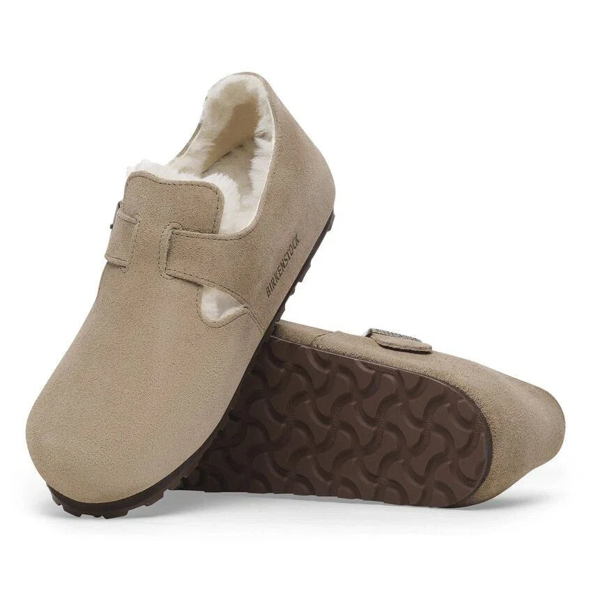[1028470] Unisex Birkenstock London Shearling Suede Leather (narrow Width)