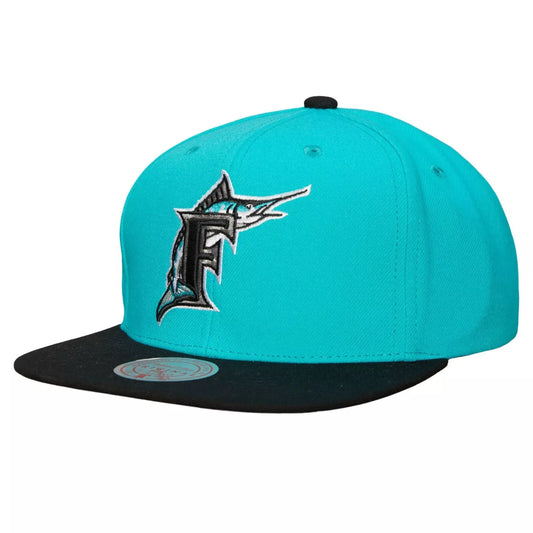 Men's Mitchell & Ness MLB Evergreen Snapback Coop Marlins - Teal