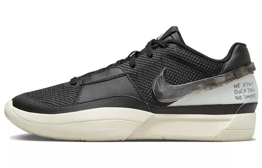 Nike Men's Ja 1 "Fly" - Black/Light Silver-Coconut Milk "We Ain'T Ducking No Smoke" Sneakers