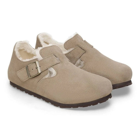 [1028470] Unisex Birkenstock London Shearling Suede Leather (narrow Width)