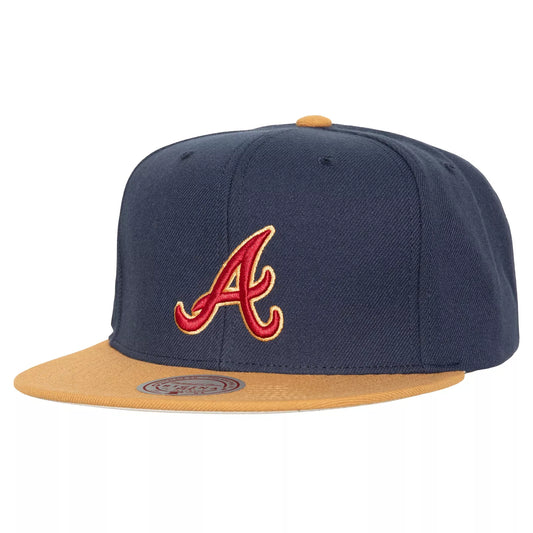 Men's Mitchell & Ness MLB Work It Snapback Braves - Navy