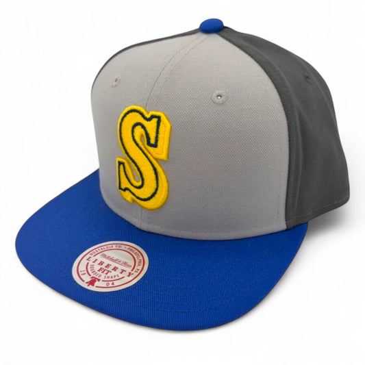 Mitchell & Ness Men's MLB Triple Play Liberty Snapback Coop Mariners Snapback Caps