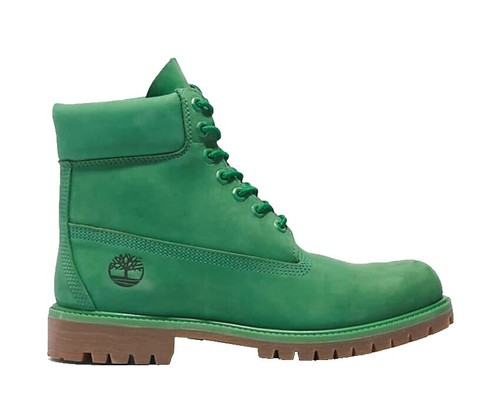 TIMBERLAND 6 Inch Green Black Shearling GS Kids Youth Junior TB0A2MY3001 Boot