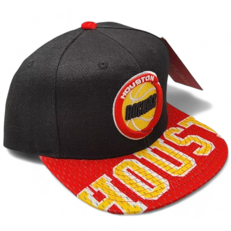 Men's Mitchell & Ness NBA Snapshot Snapback Hwc Rockets - Black-Red