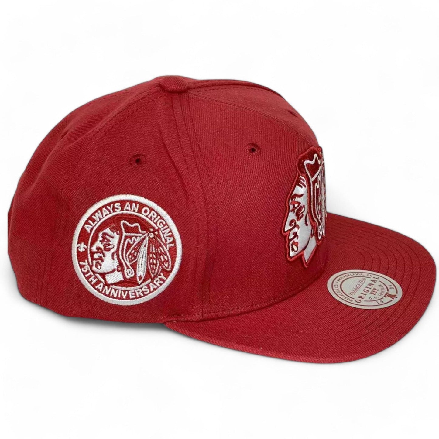 Men's Mitchell & Ness Nhl Back To Basics Snapback Blackhawks - Red