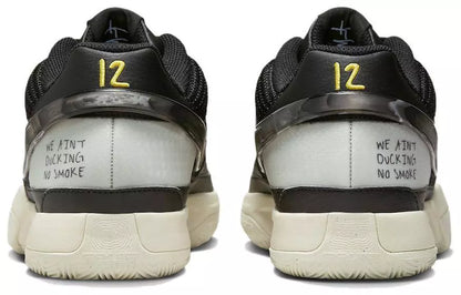 Nike Men's Ja 1 "Fly" - Black/Light Silver-Coconut Milk "We Ain'T Ducking No Smoke" Sneakers