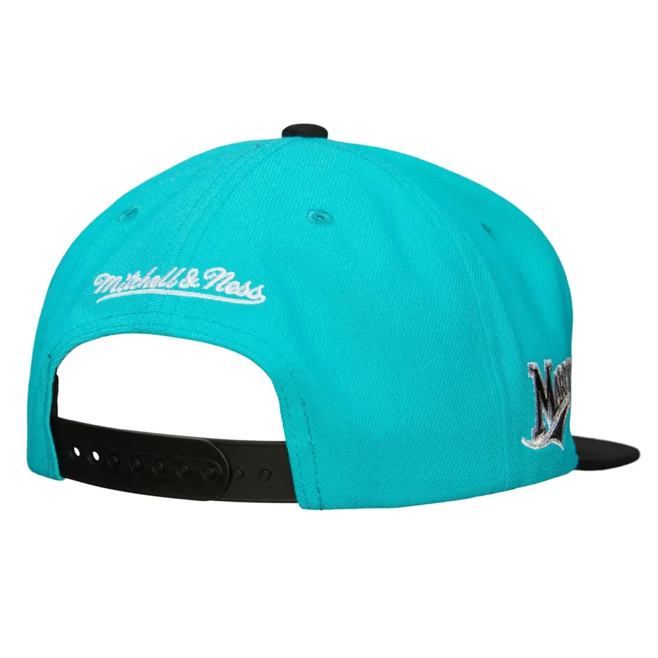 Men's Mitchell & Ness MLB Evergreen Snapback Coop Marlins - Teal