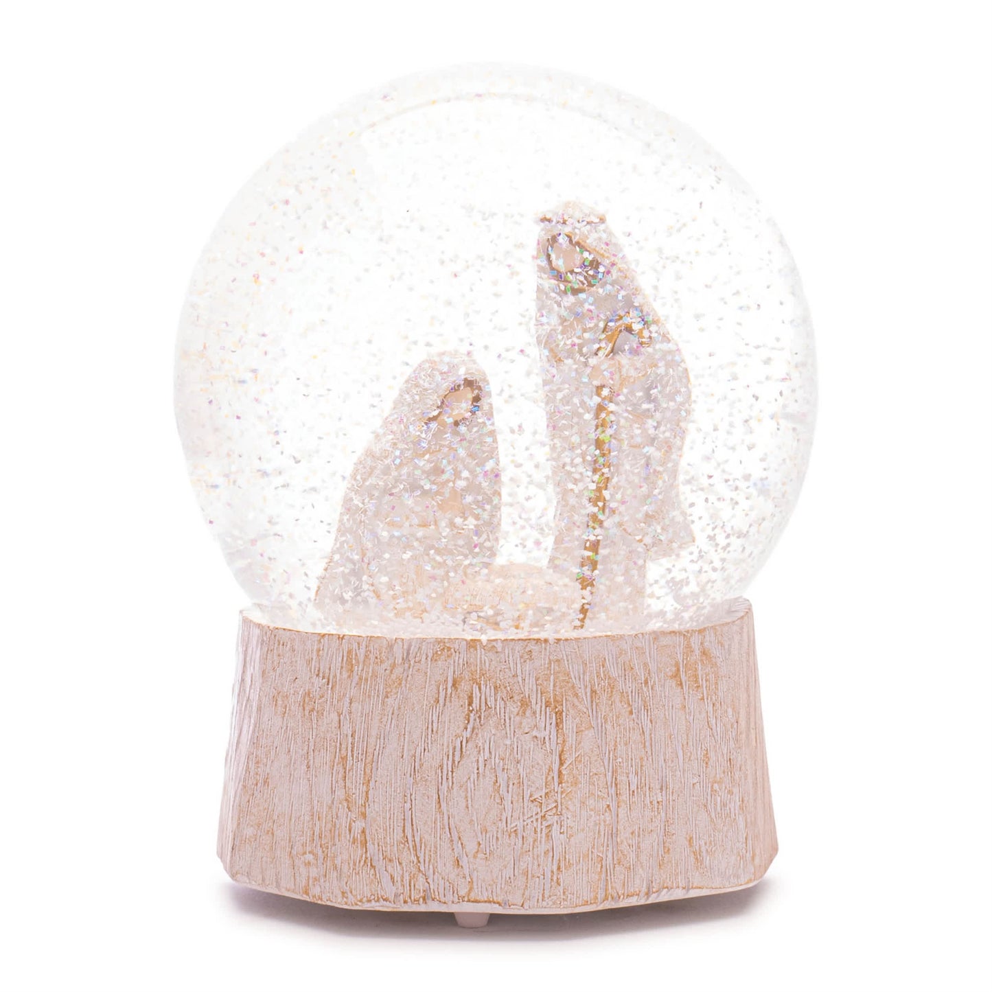 Melrose International Musical Nativity Scene Snow Globe 5.75"H