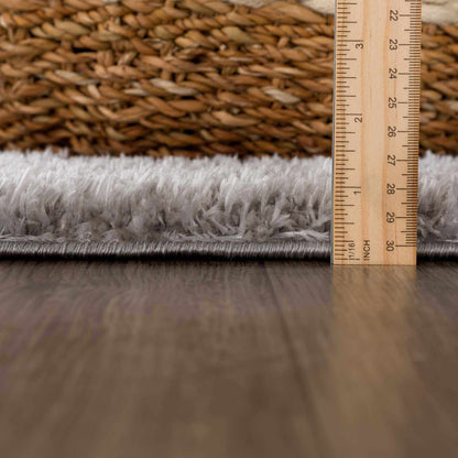 Lunaro Gray Subtle Wavy Abstract Modern Minimalist Polyester Machine Woven Area Rug - Clearance