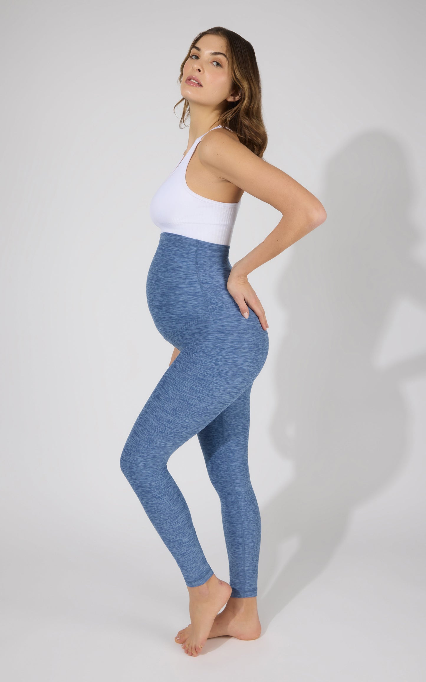 Maternity Heathered Lux Ankle Legging