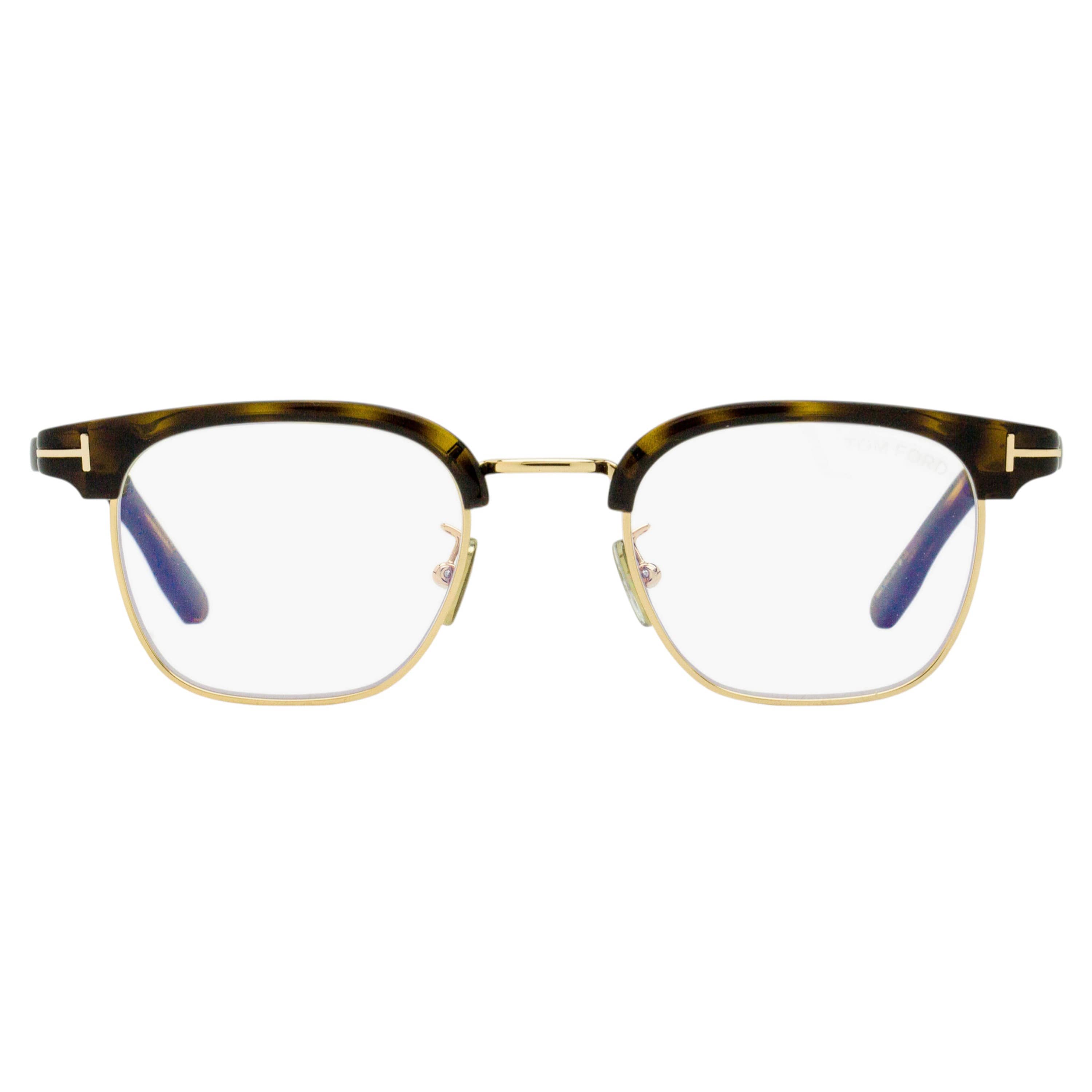 Tom Ford Brow Line Blue Block Eyeglasses TF5932-D-B 001 Black