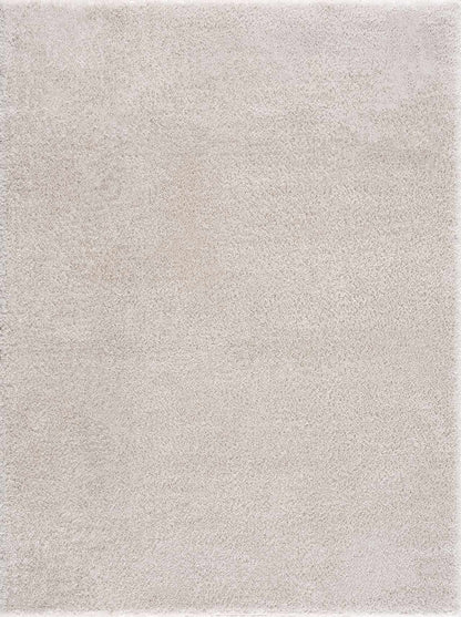 Velora Light Beige Wavy Abstract Modern Minimalist Polyester Machine Woven Area Rug - Clearance