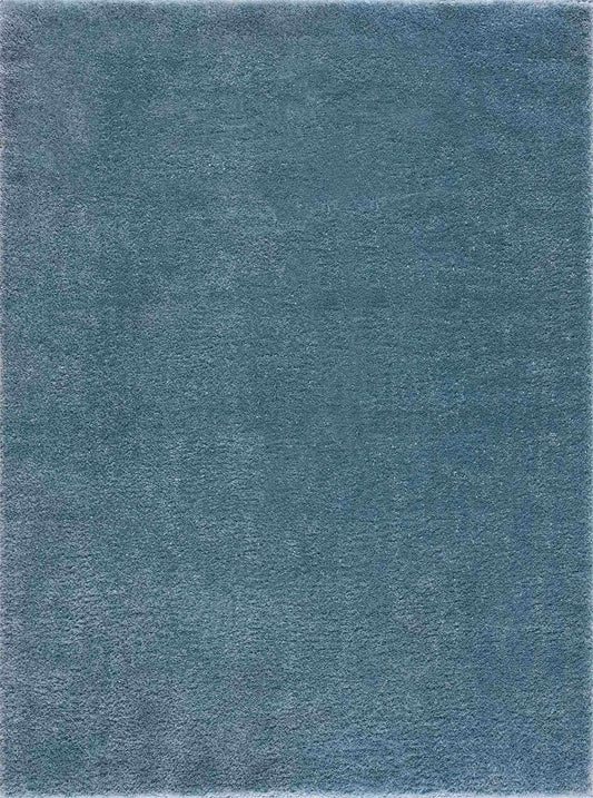Heavenly Solid Blue Plush Rug - Clearance