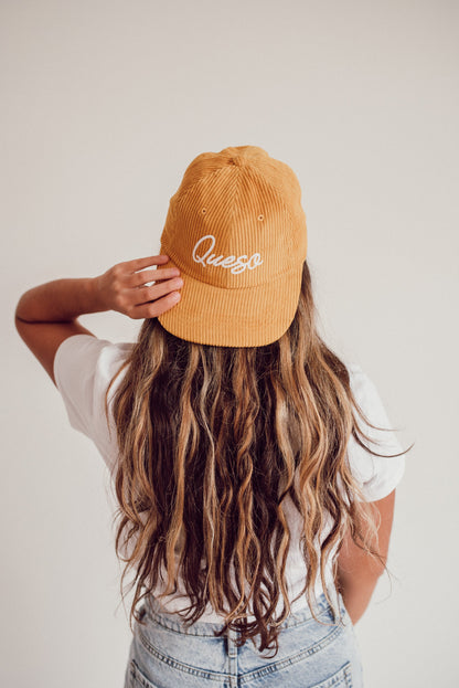 Frankie Jean Queso cursive Corduroy Cap