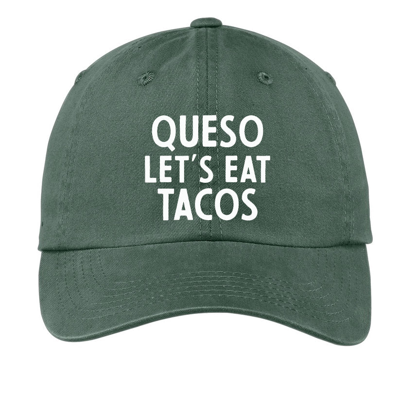 Frankie Jean Queso Let's Eat Tacos Baseball Cap