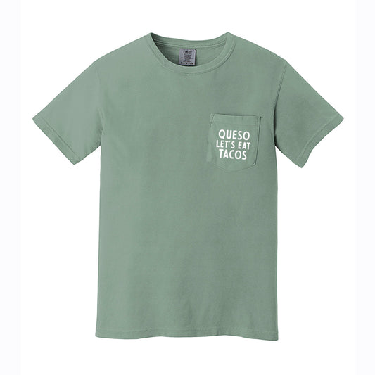 Frankie Jean Queso Let's Eat Tacos Pocket Tee