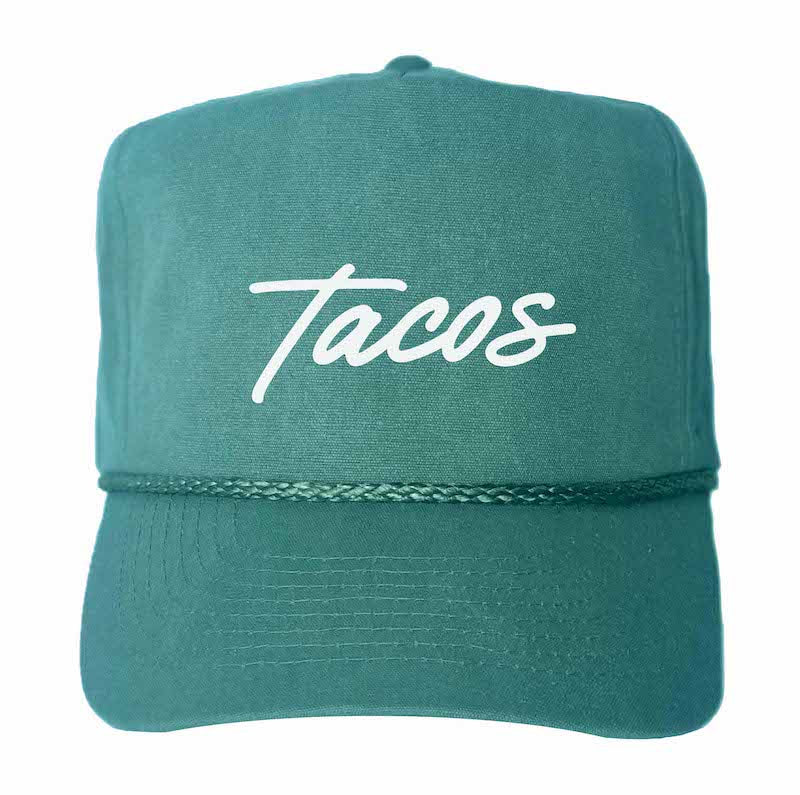 Frankie Jean Tacos Cursive Canvas Trucker
