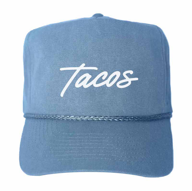 Frankie Jean Tacos Cursive Canvas Trucker