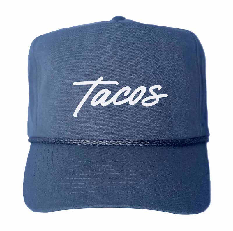 Frankie Jean Tacos Cursive Canvas Trucker