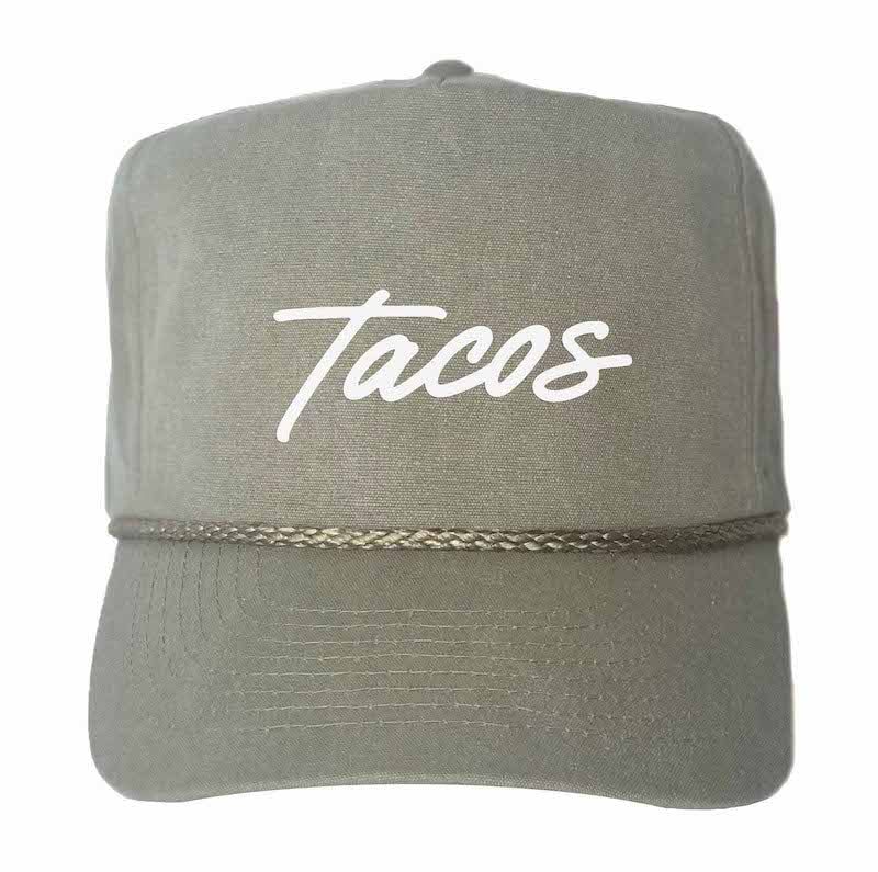 Frankie Jean Tacos Cursive Canvas Trucker
