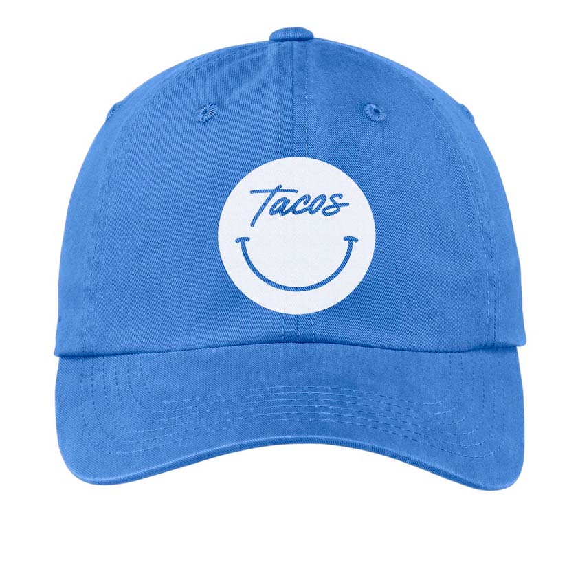 Frankie Jean Tacos Cursive Smile Baseball Cap