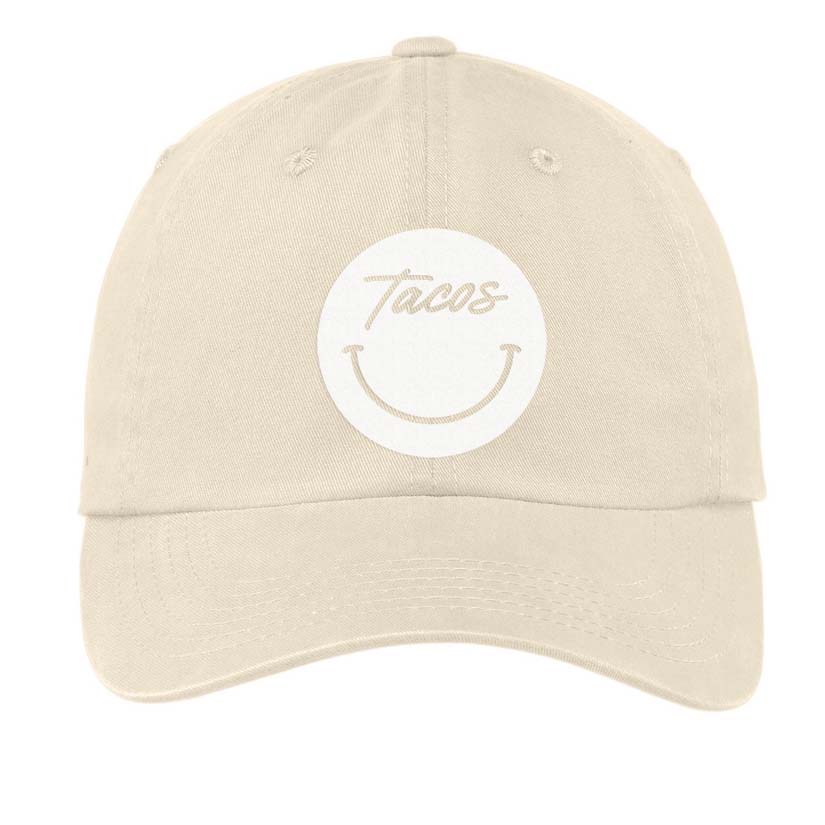 Frankie Jean Tacos Cursive Smile Baseball Cap