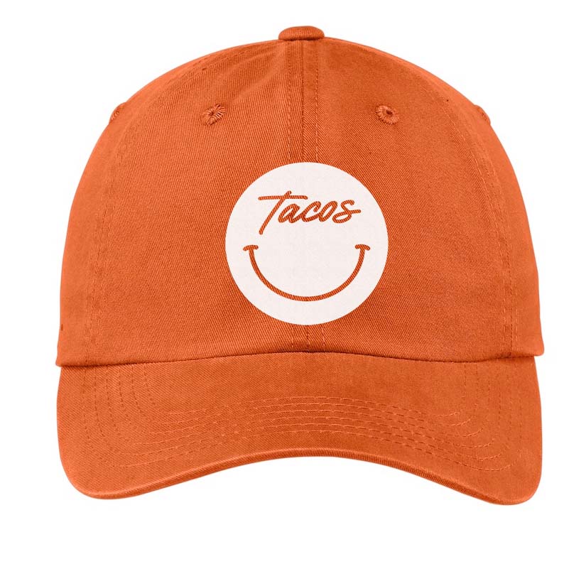 Frankie Jean Tacos Cursive Smile Baseball Cap
