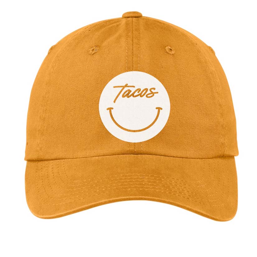 Frankie Jean Tacos Cursive Smile Baseball Cap
