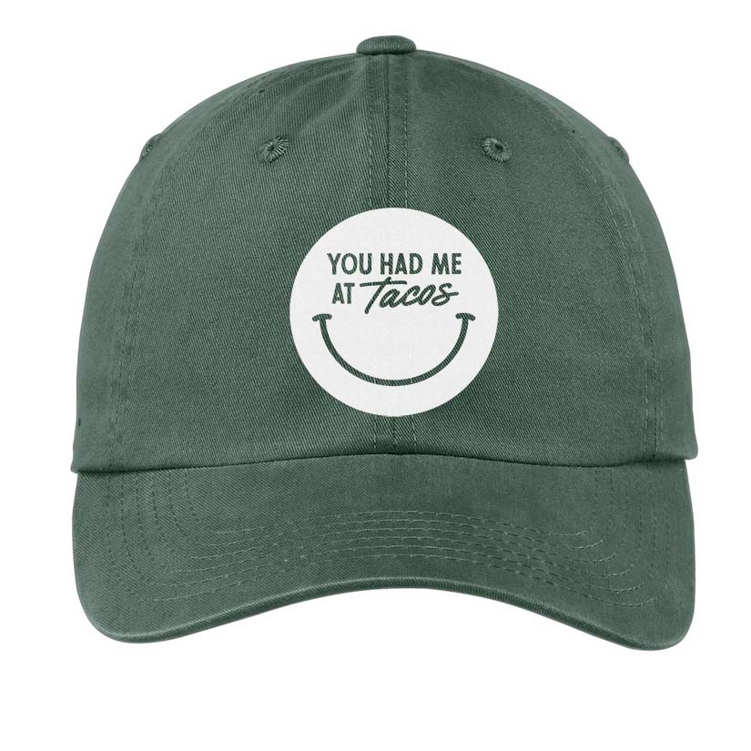 Frankie Jean You Had Me At Tacos Smile Baseball Cap