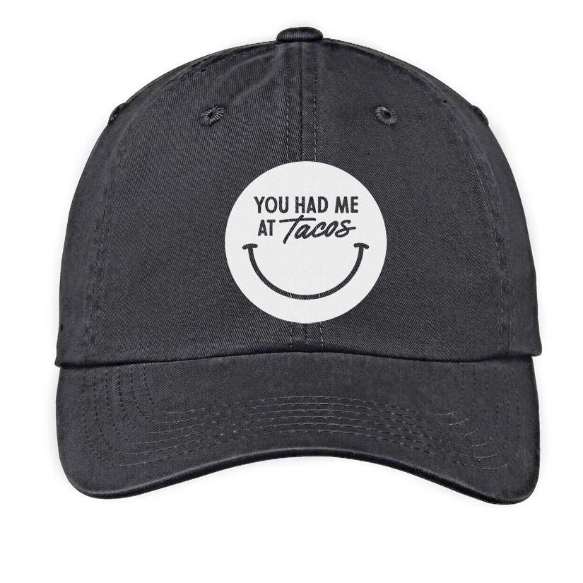 Frankie Jean You Had Me At Tacos Smile Baseball Cap