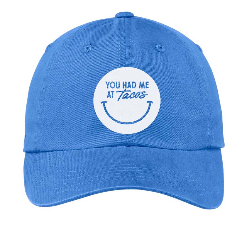 Frankie Jean You Had Me At Tacos Smile Baseball Cap
