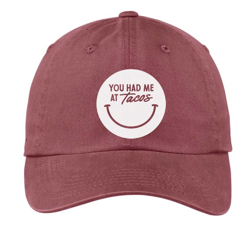 Frankie Jean You Had Me At Tacos Smile Baseball Cap