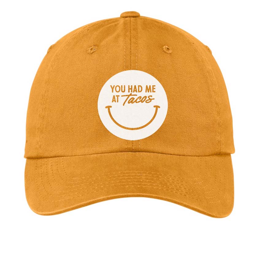 Frankie Jean You Had Me At Tacos Smile Baseball Cap