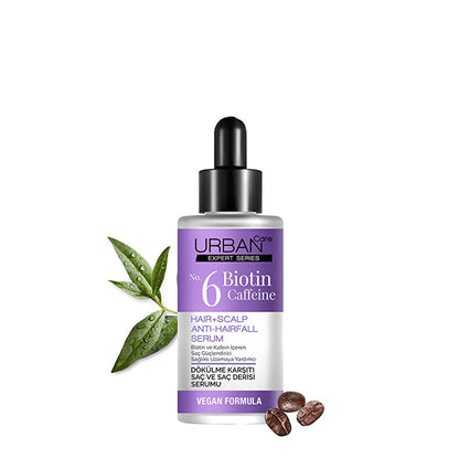 Urban Care Expert: Biotin Caffeine Anti Hair Loss Serum - Boost Hair Growth, Thickness & Volume | Vegan, Dermatologically Tested