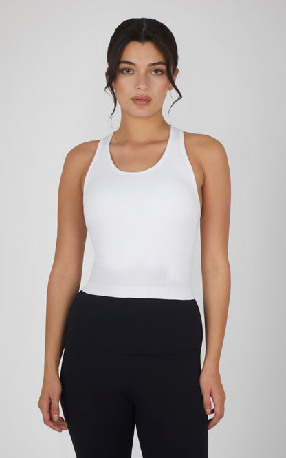 Ribbed Tank  with Padded Bra