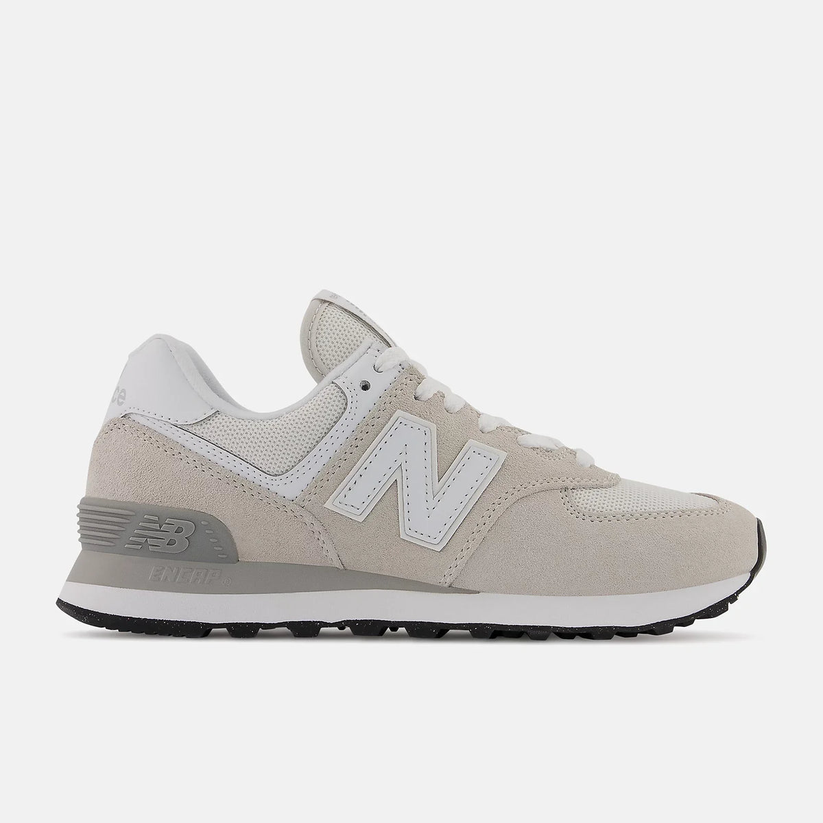 New Balance 574 Core Women's Sneakers — Nimbus Cloud/White Suede Low-Top