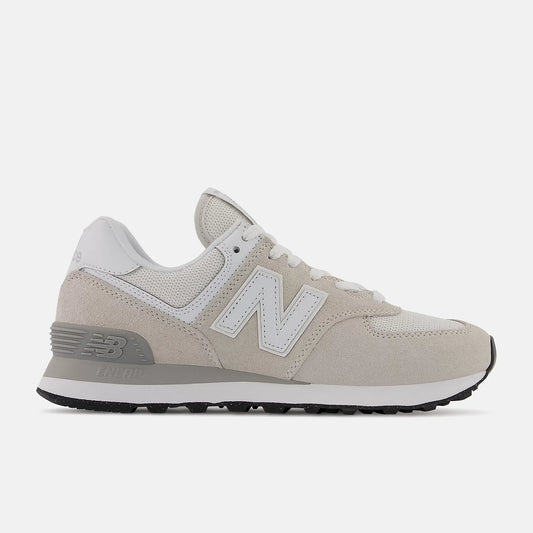 New Balance 574 Core Women's Sneakers — Nimbus Cloud/White Suede Low-Top